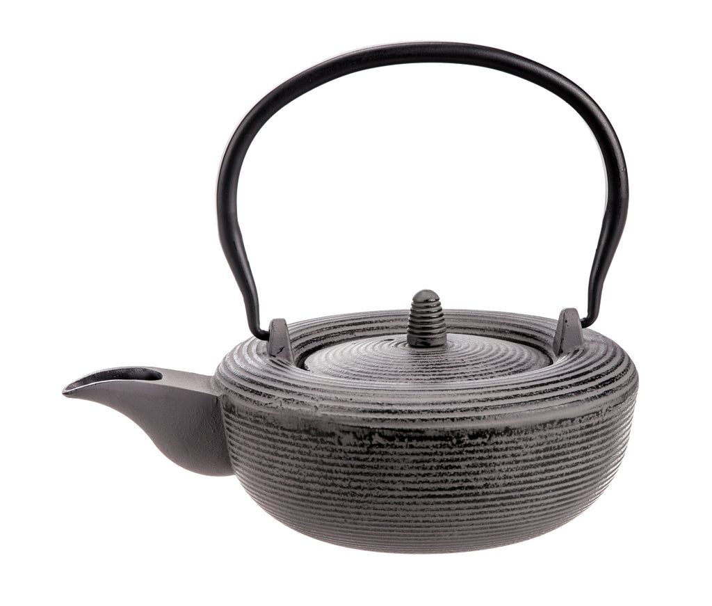 Black Diamond Cast Iron Tea Pot 4-Piece Set